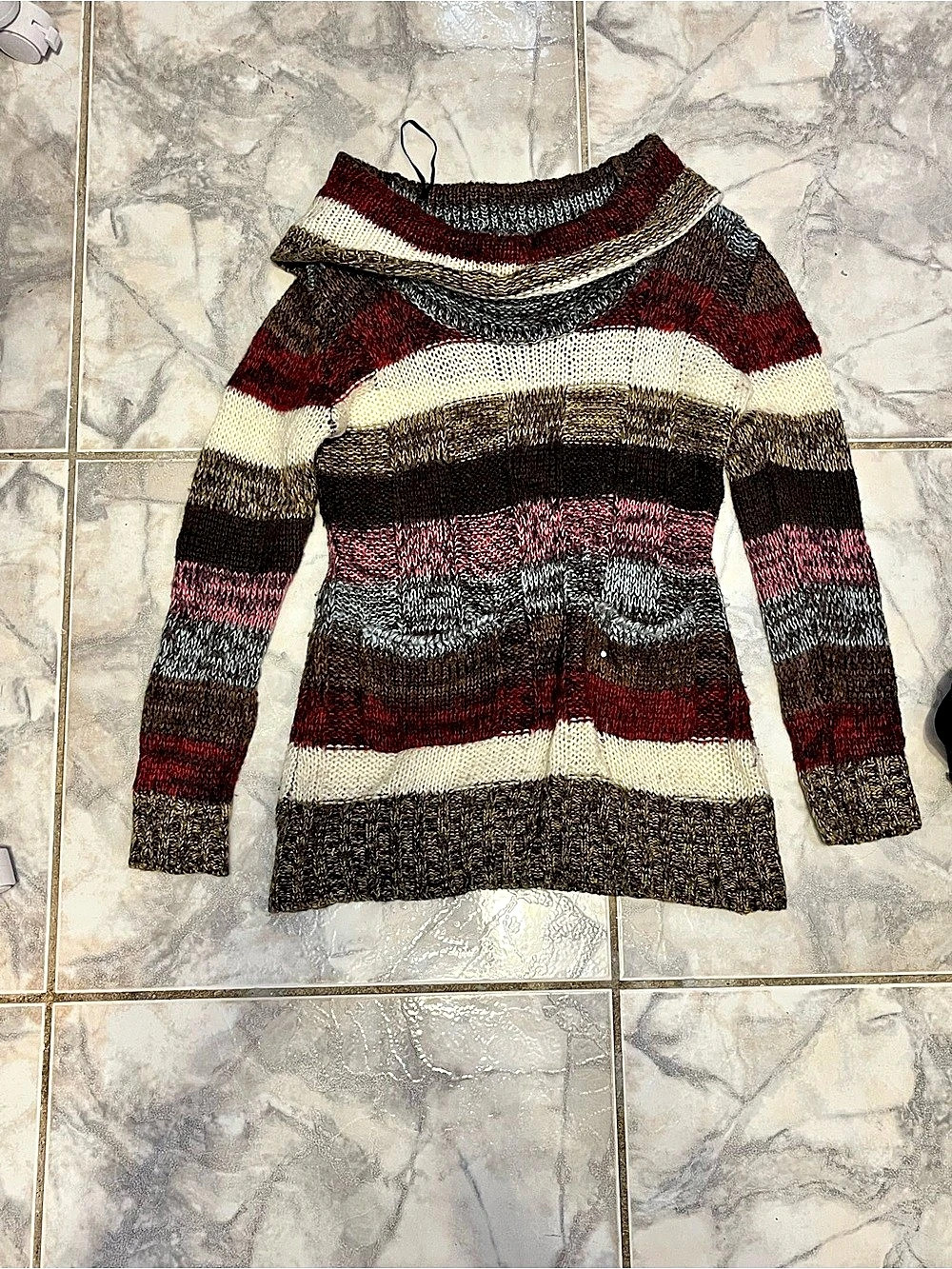 Canyon River Blues Striped Sweater Brown & Black Size Small